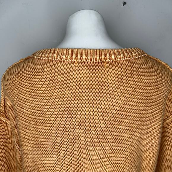 NYLAND Chunky Knit Pullover Crewneck Sweater Faded Orange - Picture 11 of 16